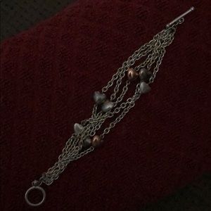 Fashion multi chain & heart bracelet